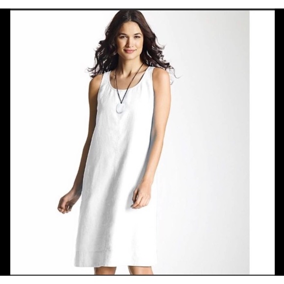 J Jill White Linen Dress 